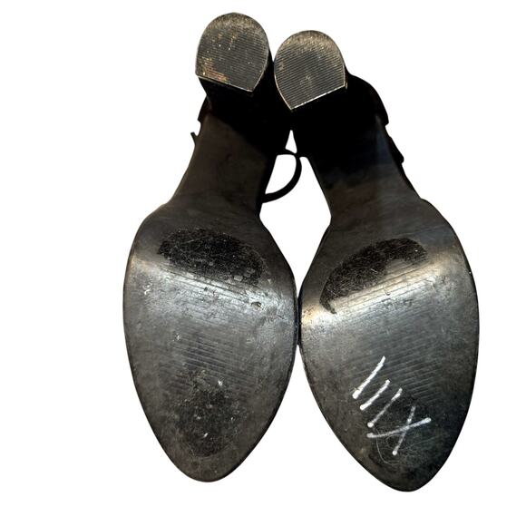 Just Fab 10 Black Platform Women's Sandal Shoe 5 Inch High Heel - Picture 5 of 7